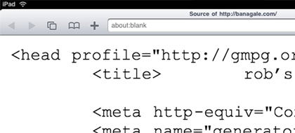 how to view source code on safari ipad